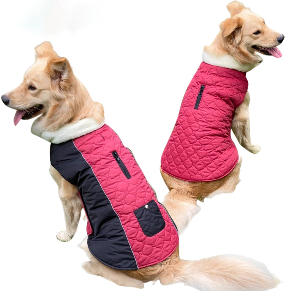 Fashion Outdoor Custom Stripe Pet Dog Coat Waterproof Winter Warm Dog Jacket Clothes Dog Winter Jacket